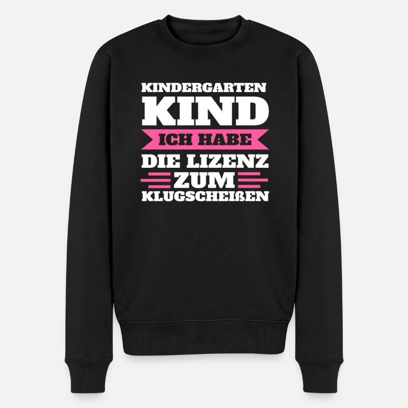 Kindergarten Kita Kindergartenkind Geschenk - Männer Premium Bio Pullover - Schwarz