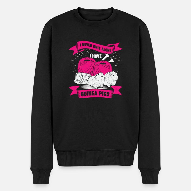 Tricot Hobby Cochon d’Inde Tricot Cadeau - Pull Premium bio Homme - noir