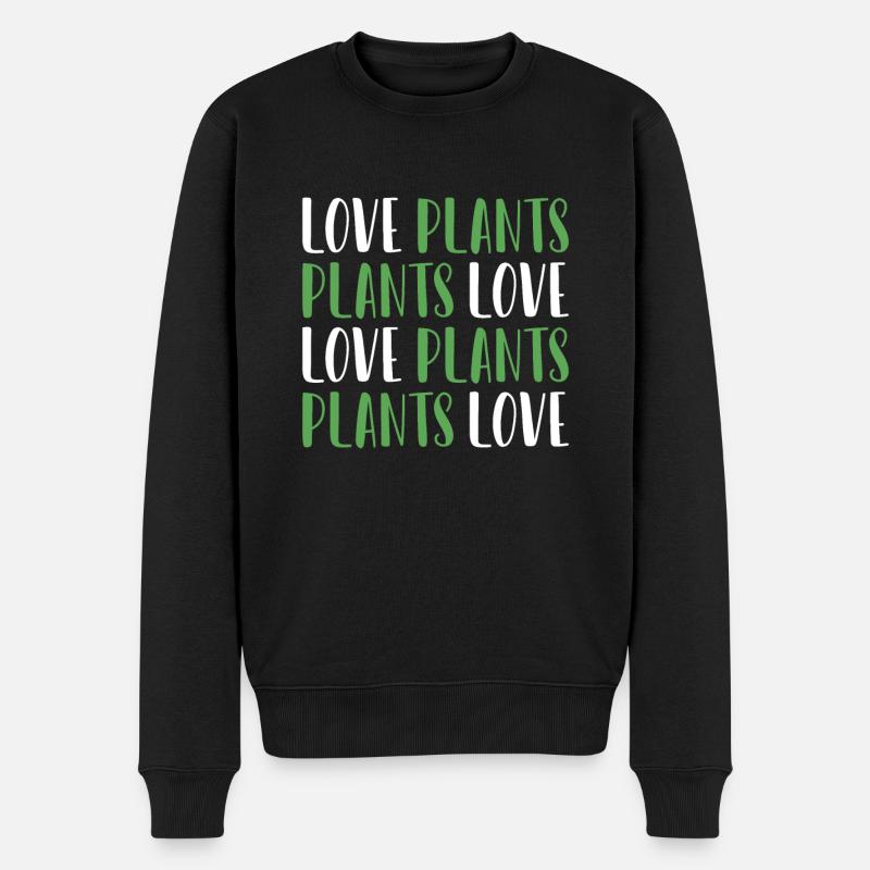 Love Plants Gärtner Pflanzen - Männer Premium Bio Pullover - Schwarz