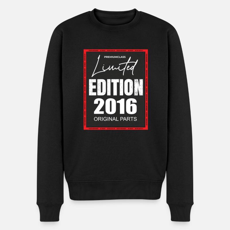 Limited Edition 2016 - Männer Premium Bio Pullover - Schwarz