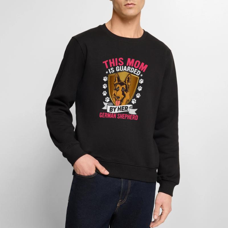 Diese Mutter wird von ihrem Deutschen Schäferhund bewacht Männer Premium Bio Pullover