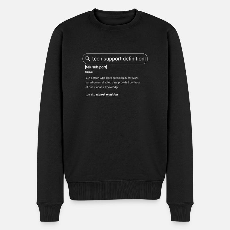 Citation amusante Définition du support technique Nerd - Pull Premium bio Homme - noir