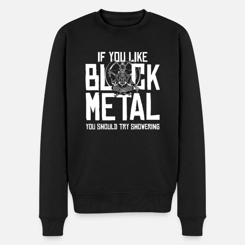 Drôle de Heavy Metal - Pull Premium bio Homme - noir