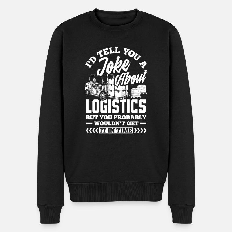 Logistique Logisticien Blague - Pull Premium bio Homme - noir