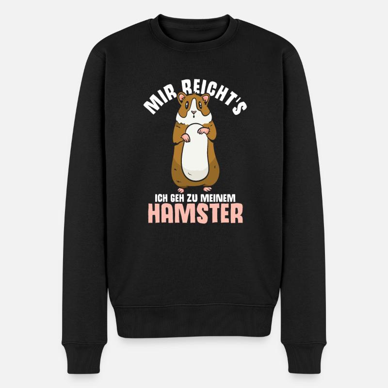 Mir reichts ich geh zu meinem Hamster Kinder Gesch - Männer Premium Bio Pullover - Schwarz