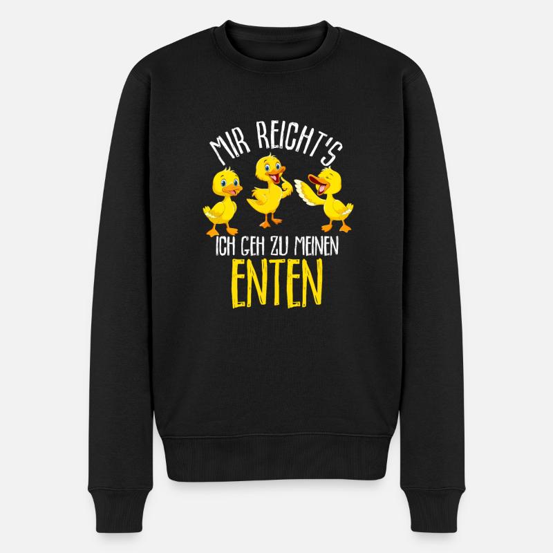 Mir reichts ich geh zu meinen Enten Entenzüchter G - Männer Premium Bio Pullover - Schwarz
