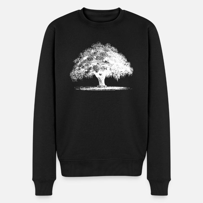 Baum - Männer Premium Bio Pullover - Schwarz
