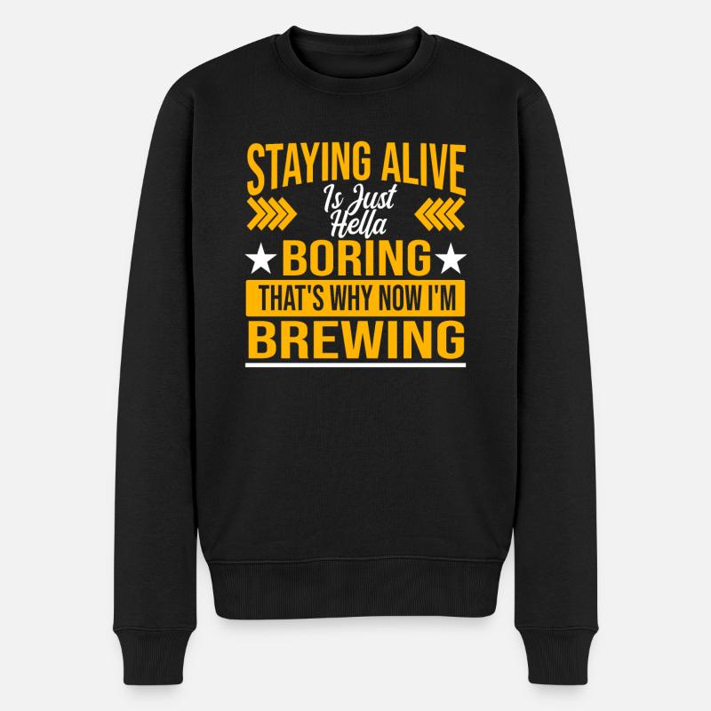 Brauerei Bier Geschenk - Männer Premium Bio Pullover - Schwarz