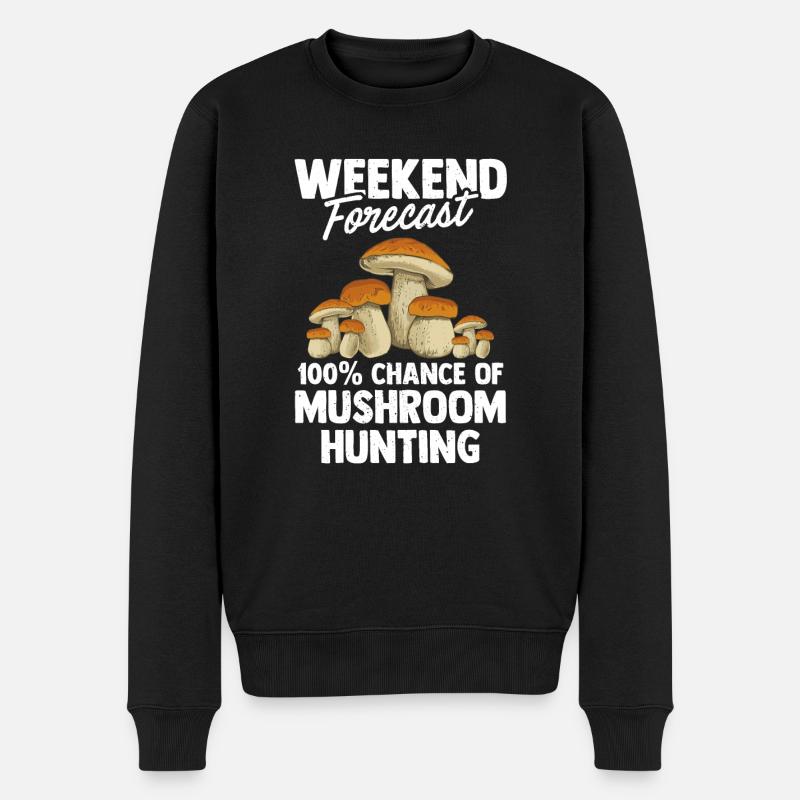 Mushroom Hunting - Männer Premium Bio Pullover - Schwarz