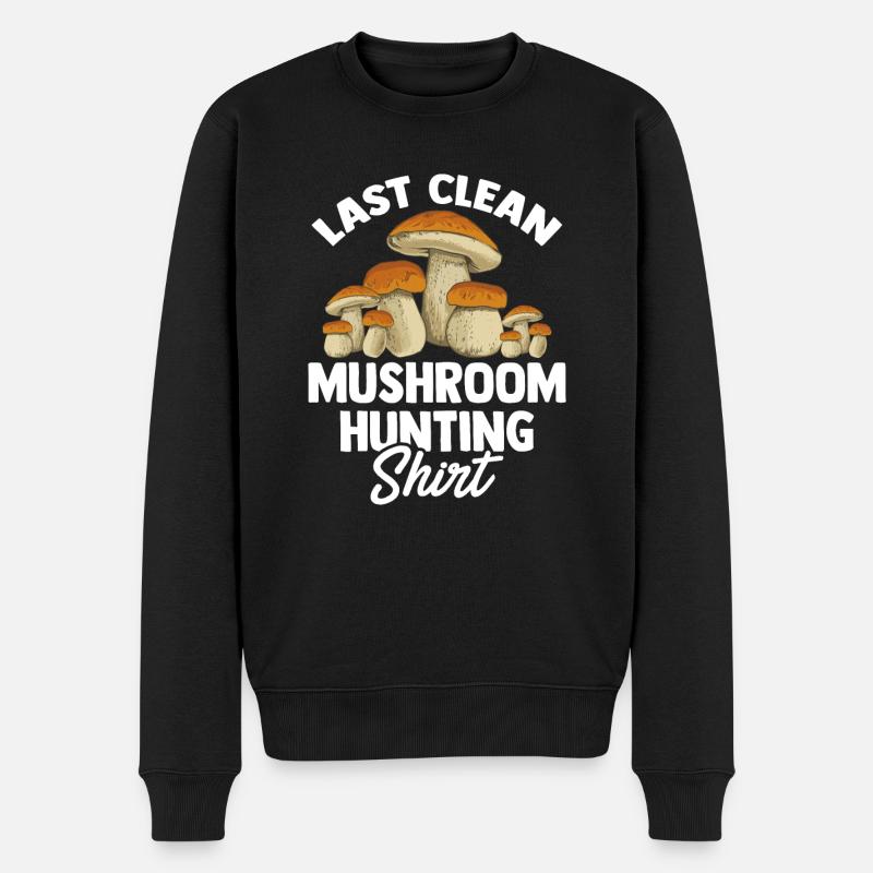 Chasse aux champignons - Pull Premium bio Homme - noir
