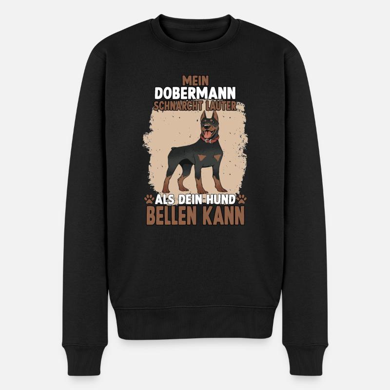 Lustiges Dobermann Motiv Dobermann Hundesport - Männer Premium Bio Pullover - Schwarz
