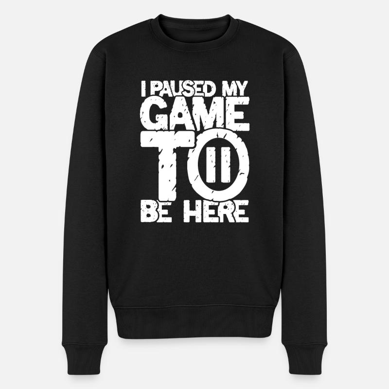 Mon jeu s’interrompt - Pull Premium bio Homme - noir