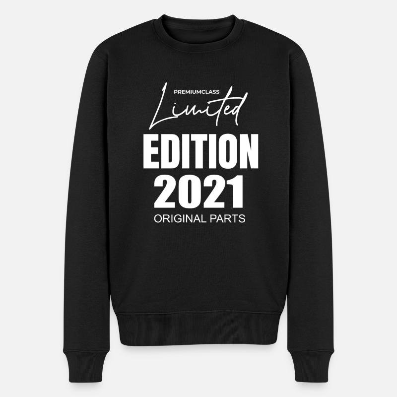 Limited Edition 2021 - Männer Premium Bio Pullover - Schwarz