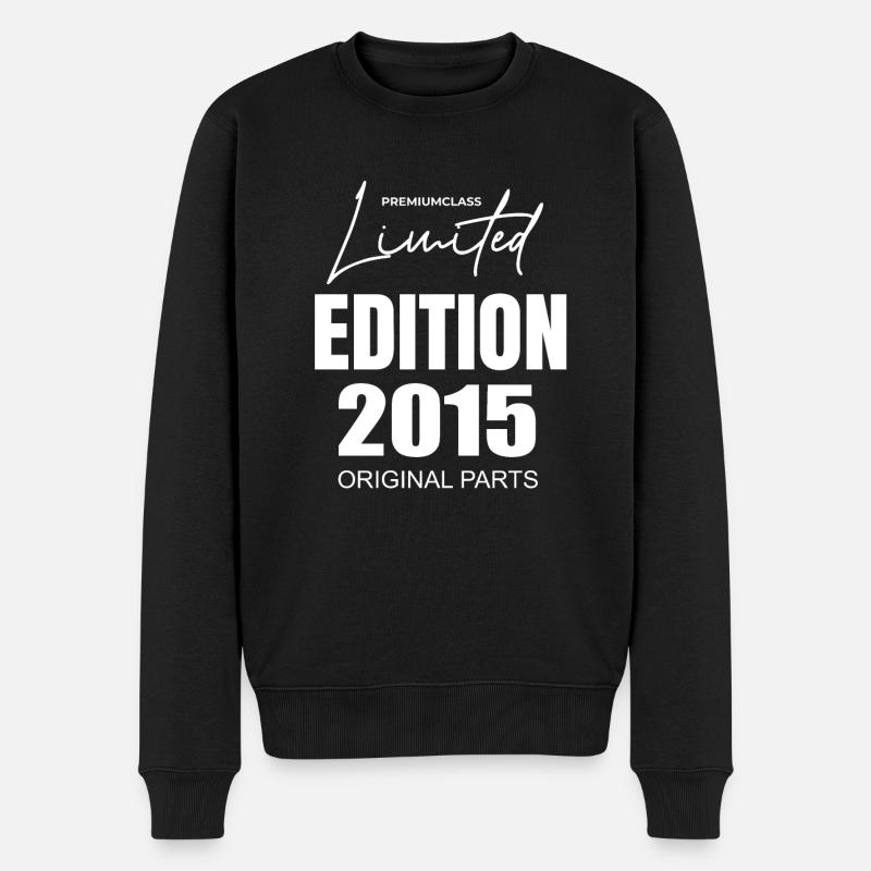 Limited Edition 2015 - Männer Premium Bio Pullover - Schwarz