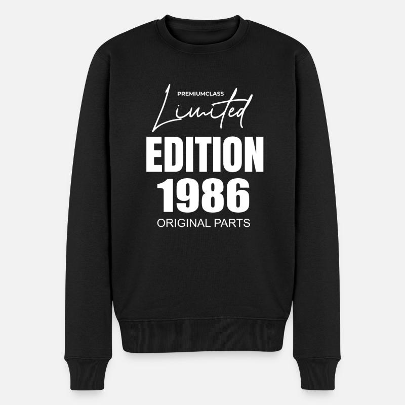 Limited Edition 1986 - Männer Premium Bio Pullover - Schwarz