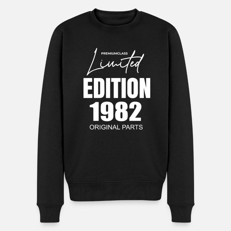 Limited Edition 1982 - Männer Premium Bio Pullover - Schwarz