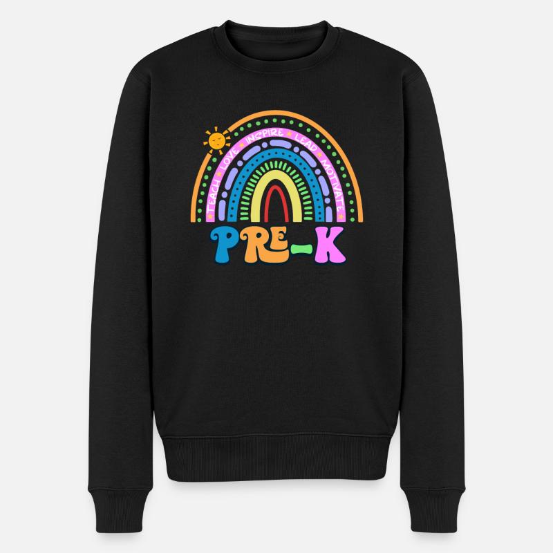 Pre K Rainbow - Männer Premium Bio Pullover - Schwarz