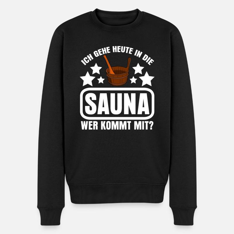 Sauna Saunist Saunameister Saunieren - Männer Premium Bio Pullover - Schwarz