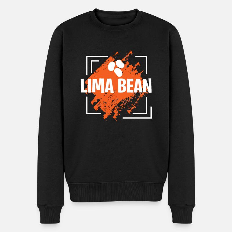 Lima Bean fantastic Design - Männer Premium Bio Pullover - Schwarz