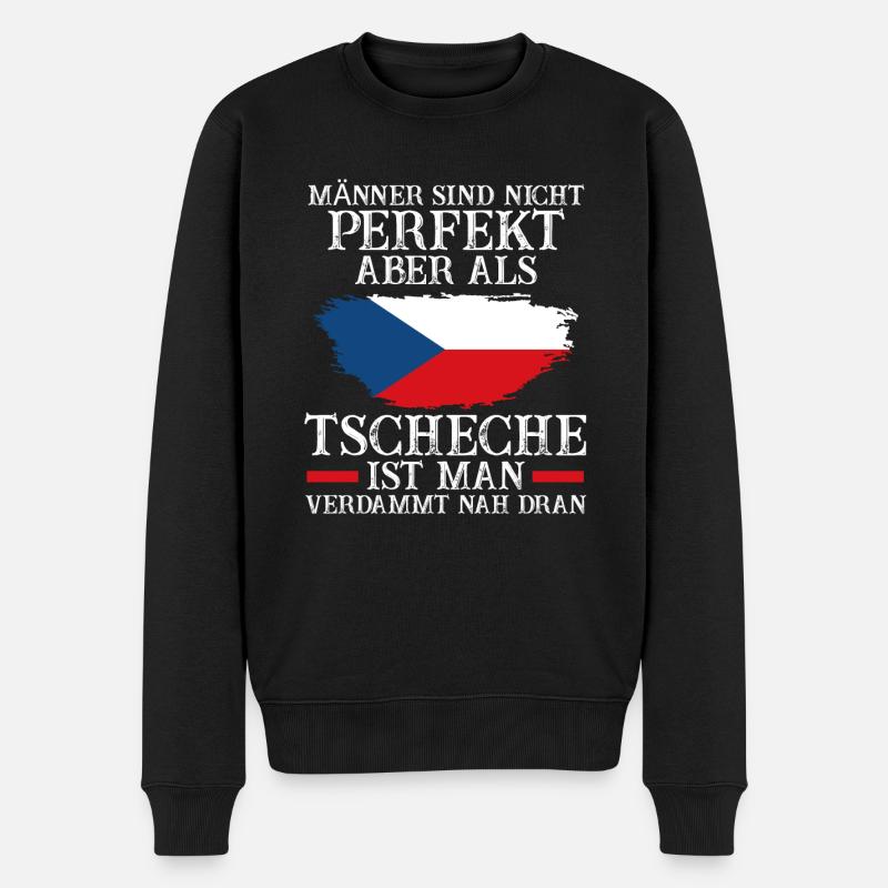 Tschechien Tscheche Tschechisches - Männer Premium Bio Pullover - Schwarz