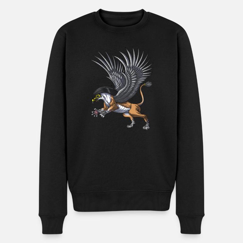 Mythologie égyptienne antique Divinité Hiéragasphinx - Pull Premium bio Homme - noir