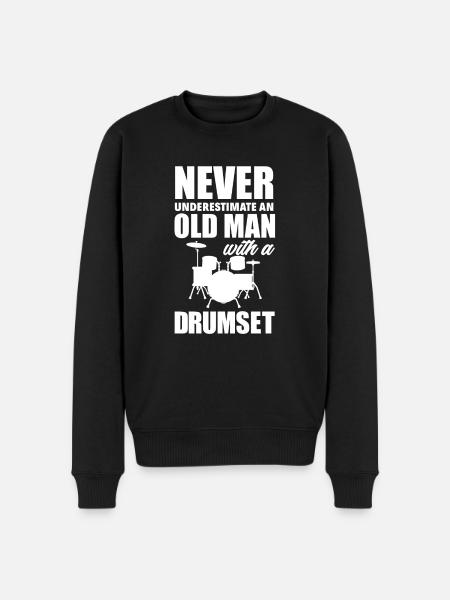 Drums Drummer Gift - Men's Premium Organic Jumper - black