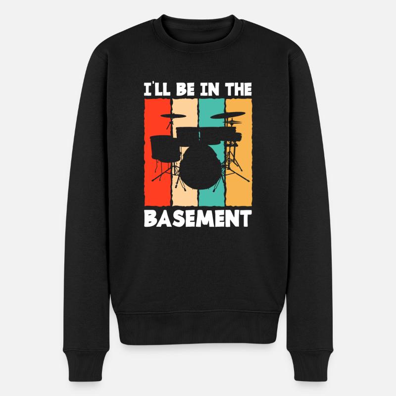 Schlagzeug Schlagzeuger Geschenk - Männer Premium Bio Pullover - Schwarz