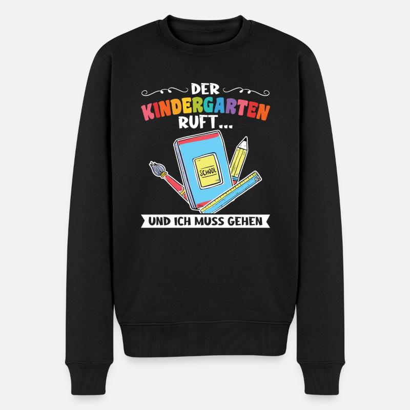 Kindergarten Anfang Kita-Anfänger Geschenk - Männer Premium Bio Pullover - Schwarz