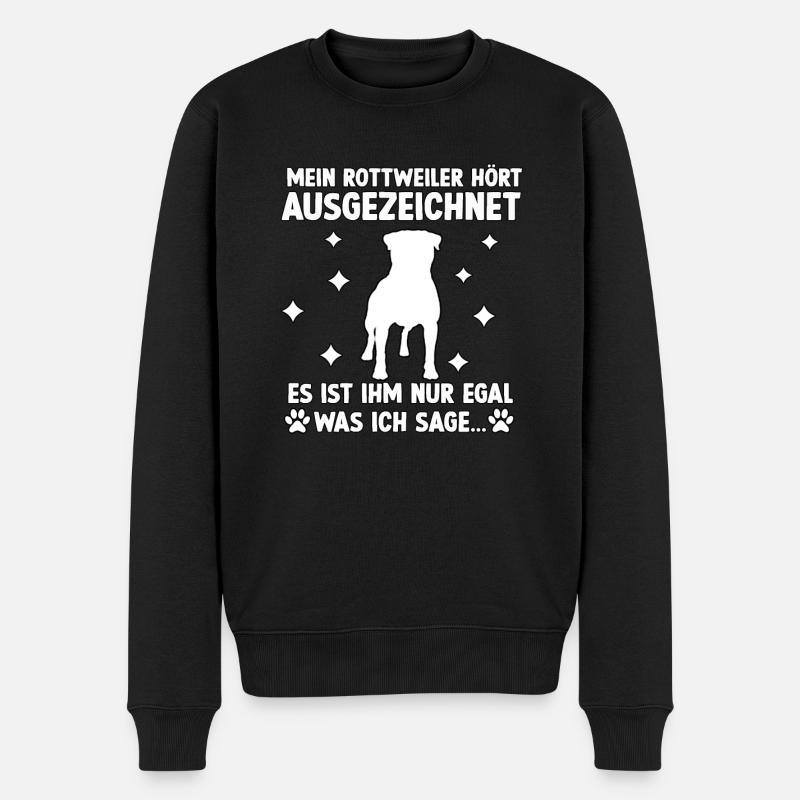 Rottweiler Hundeliebhaber Geschenk Rottweiler - Männer Premium Bio Pullover - Schwarz