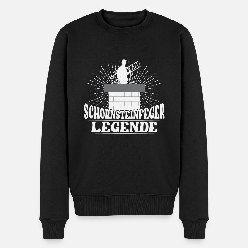 Schornsteinfeger Legende - Männer Premium Bio Pullover - Schwarz