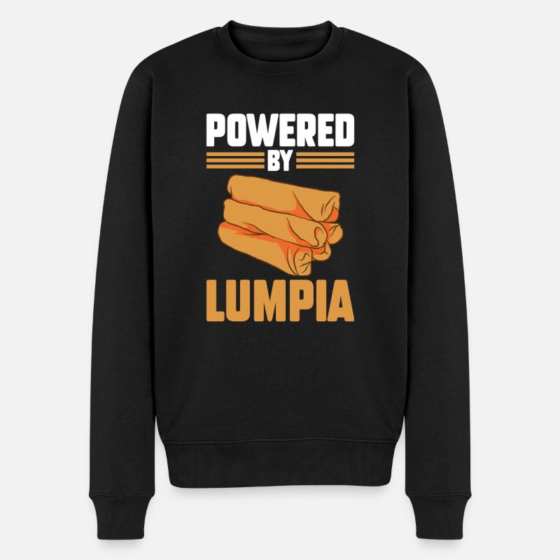 Powered By Lumpia - Männer Premium Bio Pullover - Schwarz