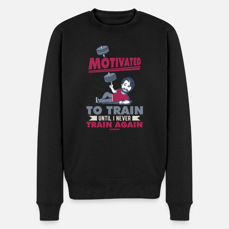 Motivation - Männer Premium Bio Pullover - Schwarz