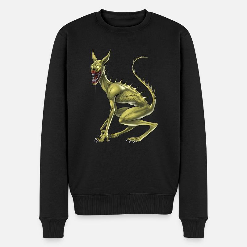 Kryptidisches Monster Chupacabra - Männer Premium Bio Pullover - Schwarz