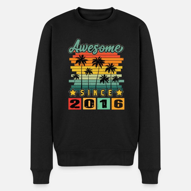 Awesome Since 2016 - Männer Premium Bio Pullover - Schwarz