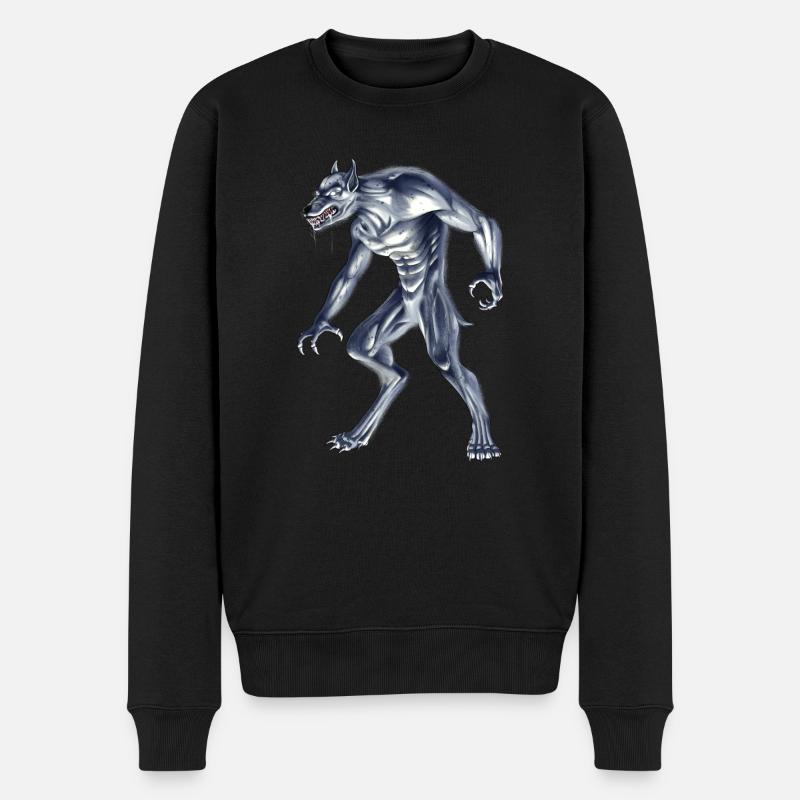 Cryptide Monster Dogman - Pull Premium bio Homme - noir