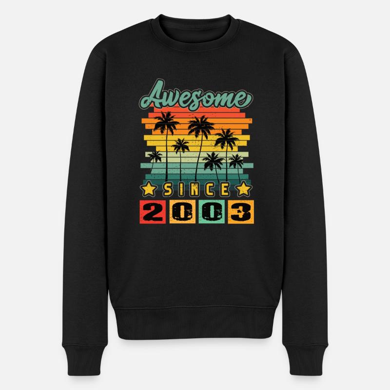 Awesome Since 2003 - Männer Premium Bio Pullover - Schwarz