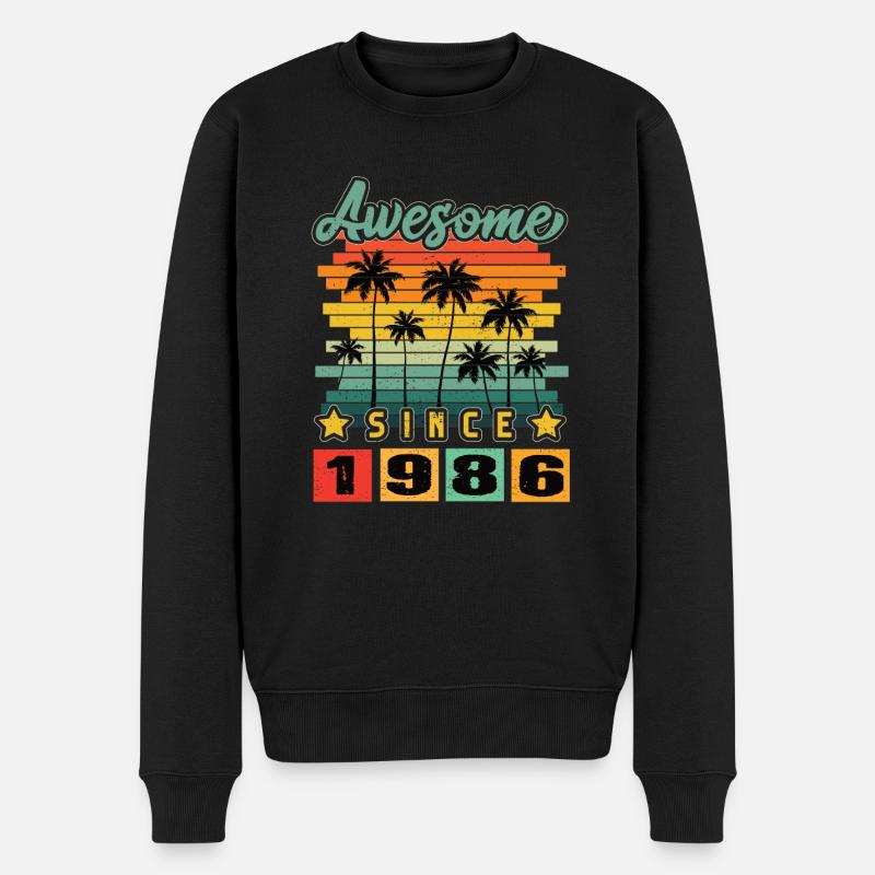 Awesome Since 1986 - Männer Premium Bio Pullover - Schwarz