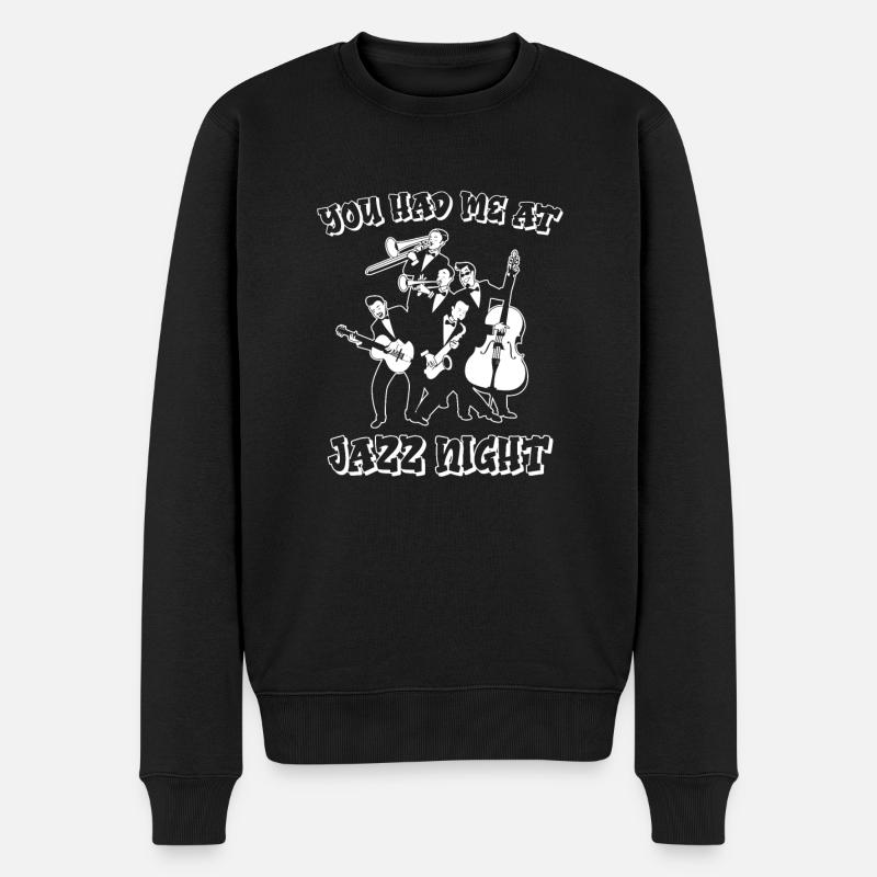 Jazz - Männer Premium Bio Pullover - Schwarz