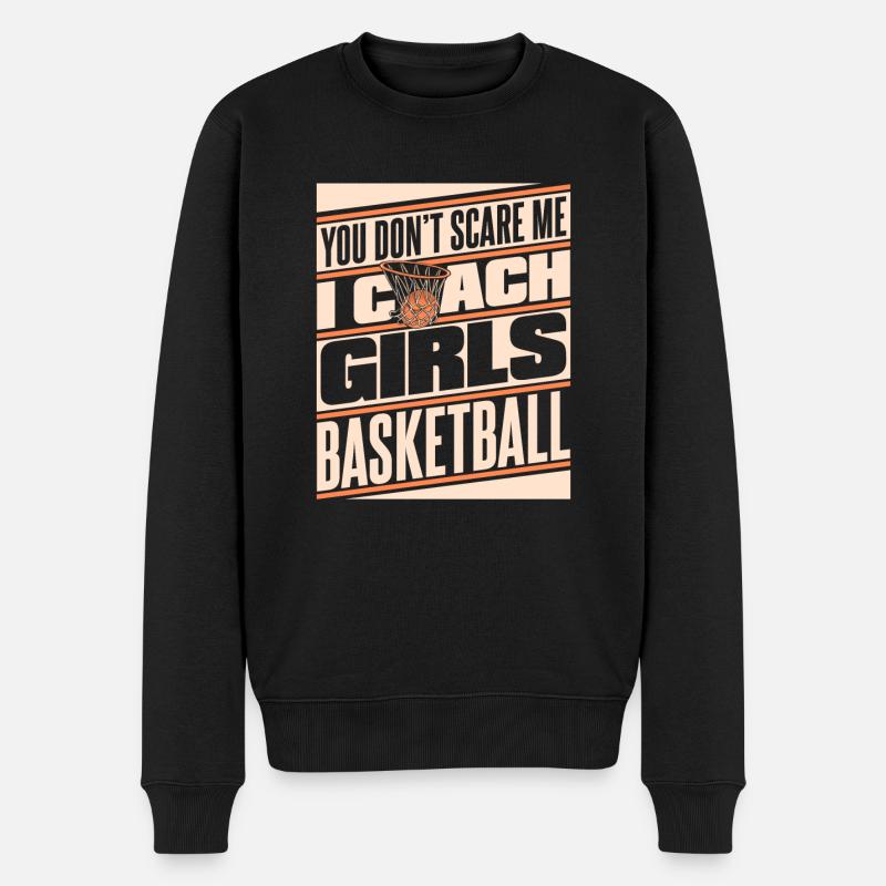 Basketballtrainer Basketball Trainer Coach - Männer Premium Bio Pullover - Schwarz