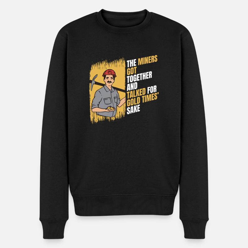 Mine d’or minière - Pull Premium bio Homme - noir