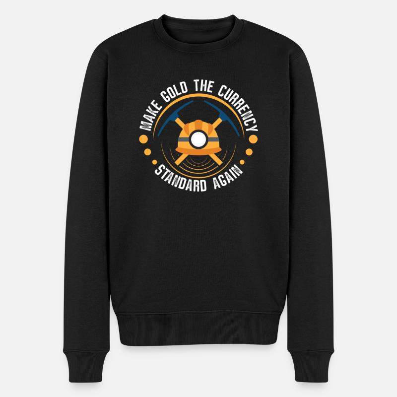 Goldbergbau Goldmine - Männer Premium Bio Pullover - Schwarz