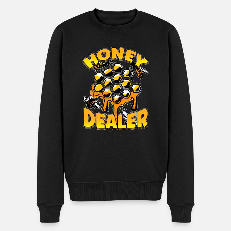 Honig Dealer Imker Bienenflüster Bienen Biene - Männer Premium Bio Pullover - Schwarz