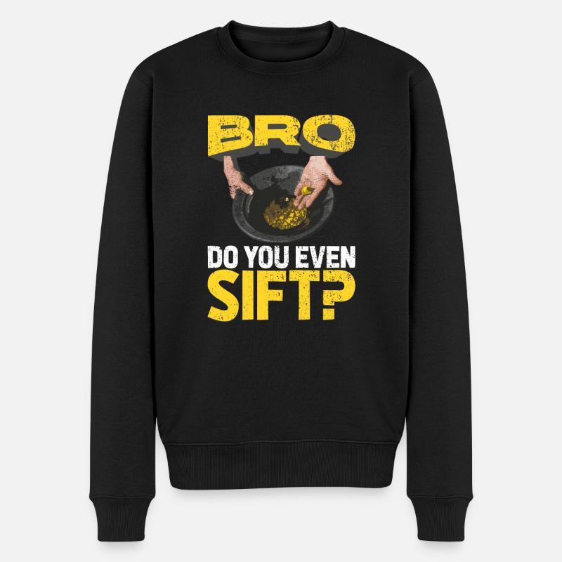 Goldschwemmung Gold Mining - Männer Premium Bio Pullover - Schwarz