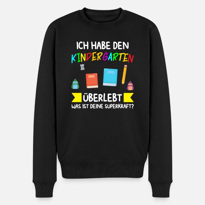 Kindergarten Abschluss Kindergarten-Abschluss Gesc - Männer Premium Bio Pullover - Schwarz