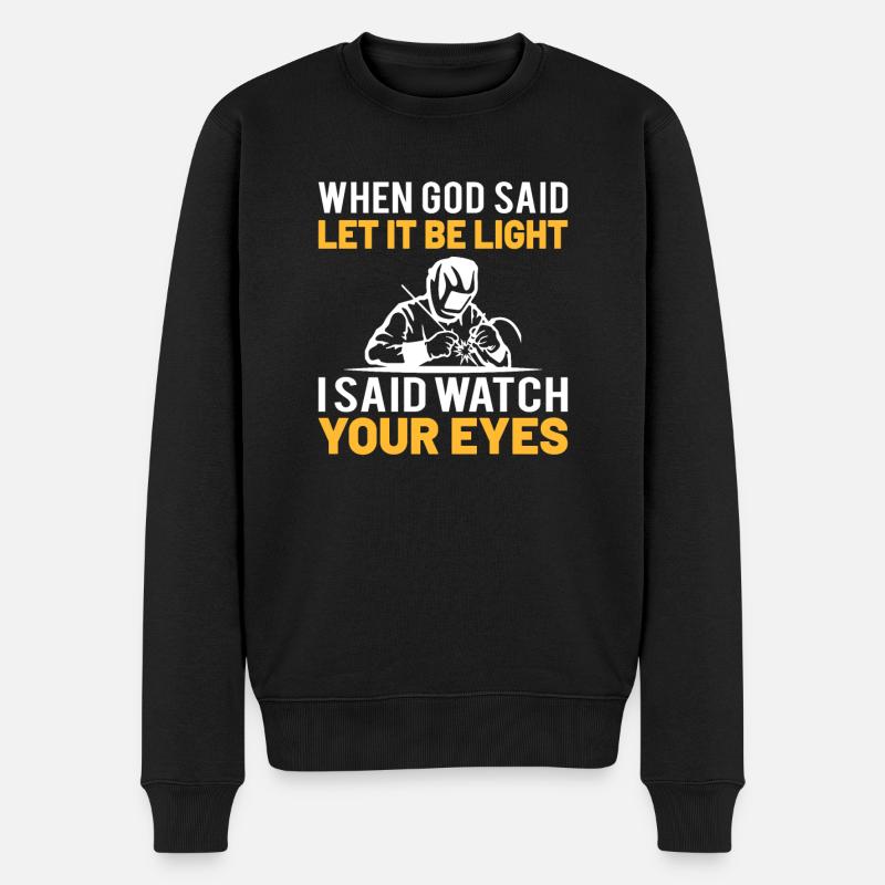 Welder Funny Funny Welding Gift - Männer Premium Bio Pullover - Schwarz