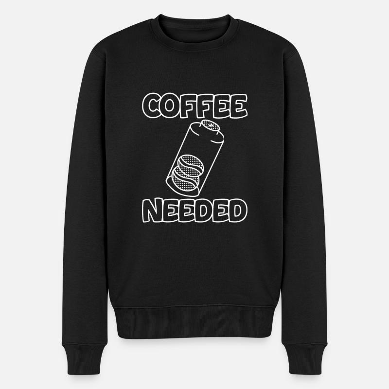 Coffee Needed 2 - Männer Premium Bio Pullover - Schwarz