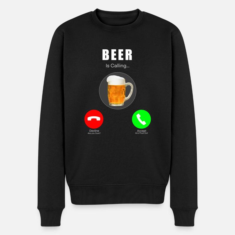 Bier ruft / Beer Is Calling - Men's Premium Organic Jumper - black