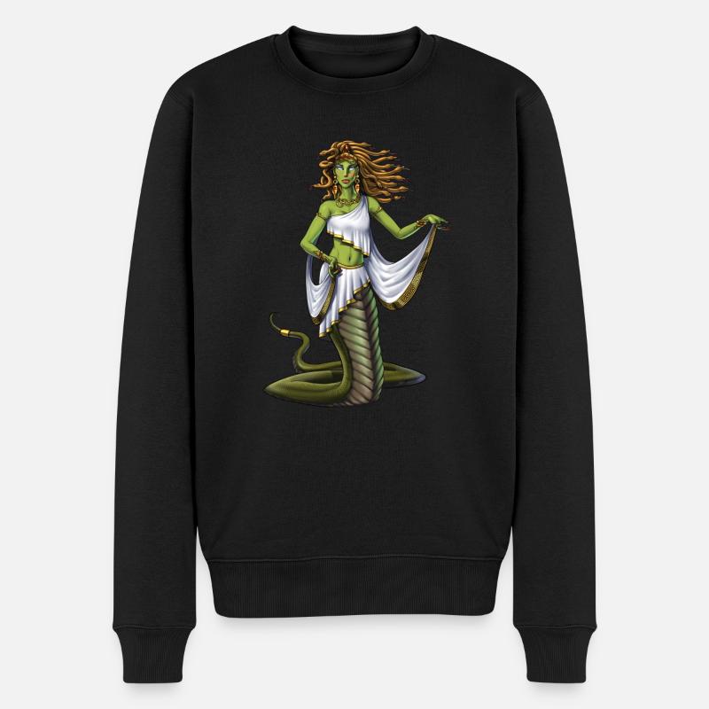 Ancienne déesse grecque Méduse - Pull Premium bio Homme - noir