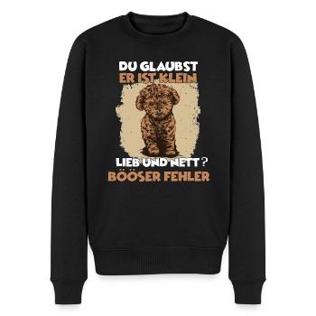 Süßes Pudel Hundehalter Geschenkidee Zwergpudel - Männer Premium Bio Pullover - Schwarz - Vorne - Nico (187cm)