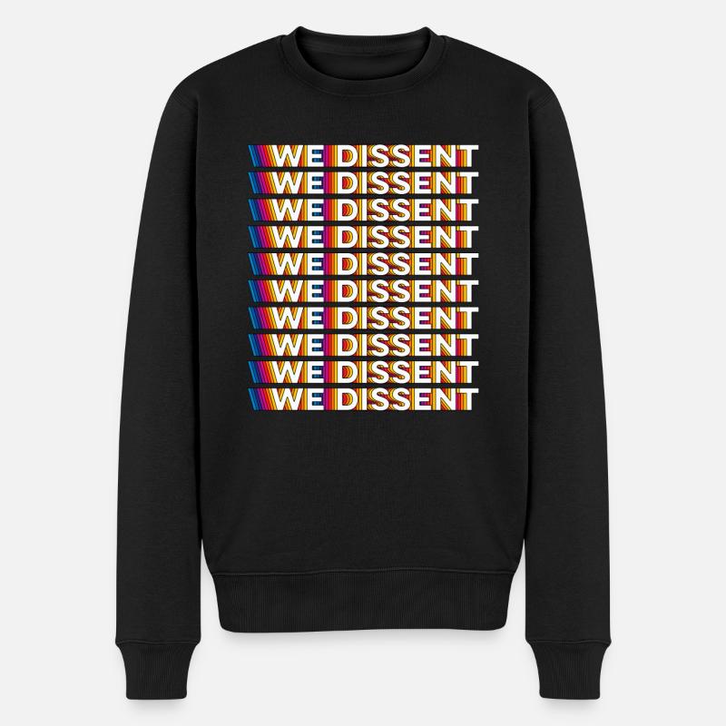 Wir widersprechen - Männer Premium Bio Pullover - Schwarz